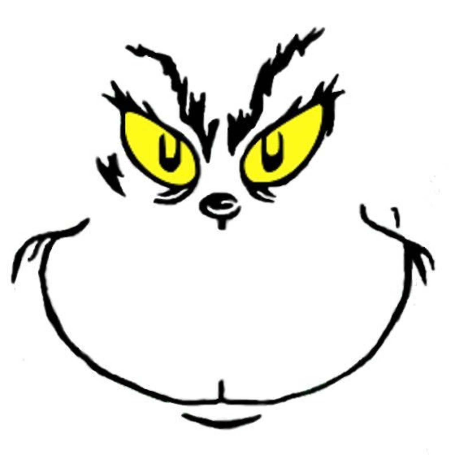 Grinch Face Vinyl Adhesive Decal Decoration Holiday Craft Etsy