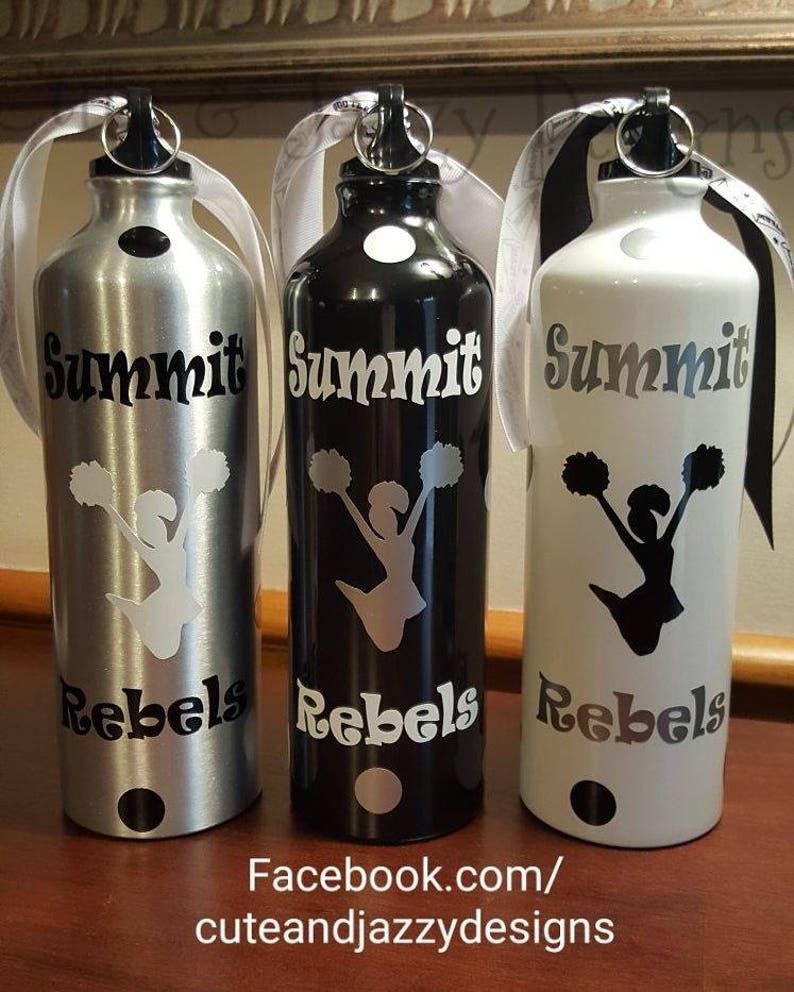 Personalized Custom 25 fl oz BPA Free Aluminum Water Bottle Drink Beverage Cup Sports Gift Idea Cheer Gymnastics image 4