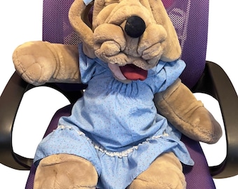 1980年代 パウンドパピーズ アーウィン ぬいぐるみ 犬 グレー