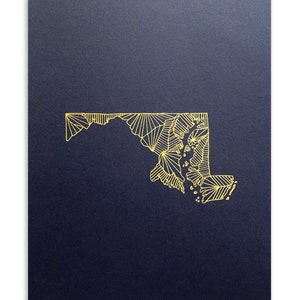 Maryland Map | screenprint
