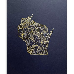 Wisconsin Map | screenprint
