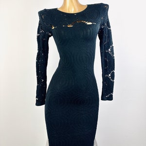 90s goth prom dress black dress formal gothic elegant open back dress size small/medium