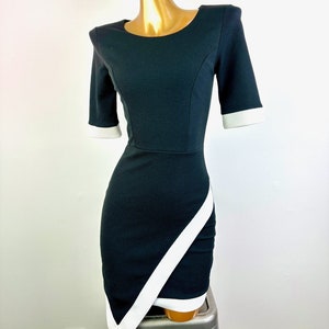 90s preppy little black dress retro mod formal cocktail party medium