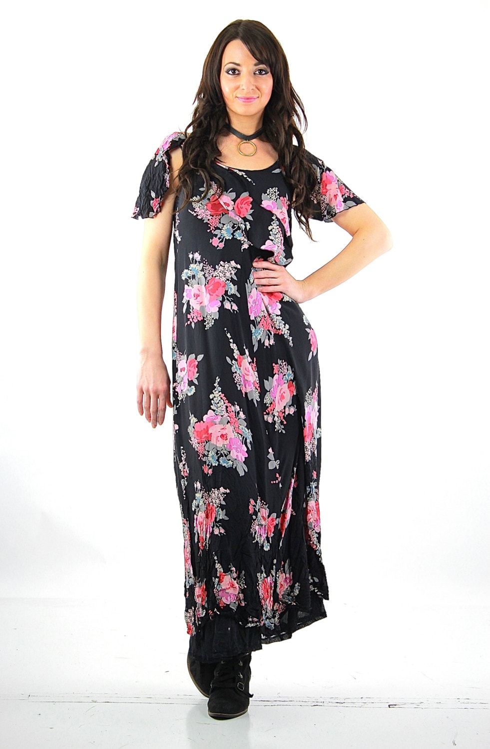 betsey johnson 90s dress Vintage 90's Flannel Baby Doll Dress