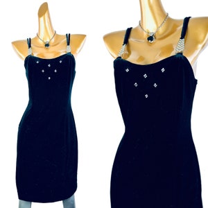 90s prom dress homecoming black formal party cocktail gown size Medium
