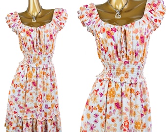 90s milkmaid dress cottagecore floral print prairie mini sundress