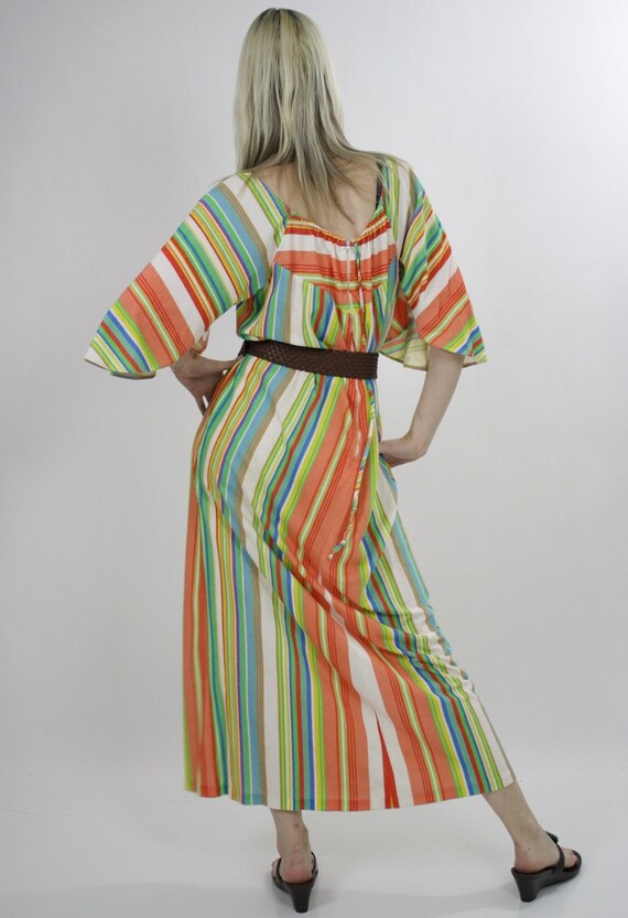 Vintage 60s kaftan dress Maxi length Boho Hippie … - image 5