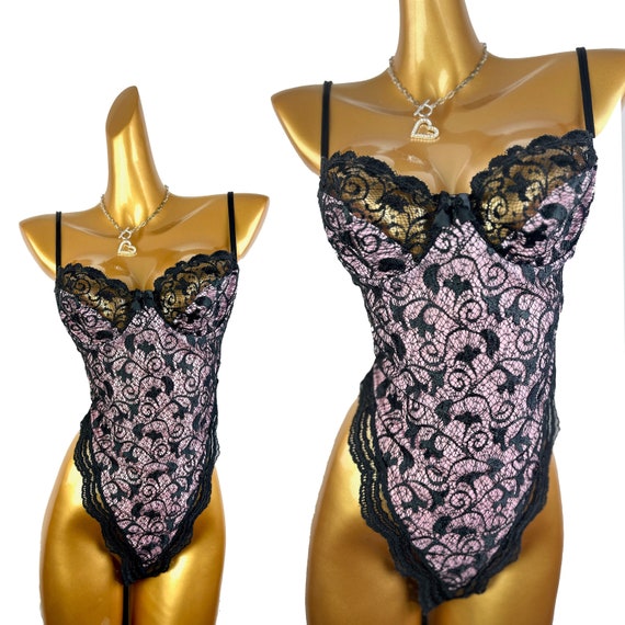 Vintage 80s teddy lingerie Vintage Victoria Secre… - image 1