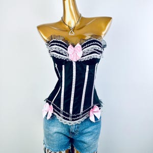 Vintage 90s pastel coquette bustier corset top