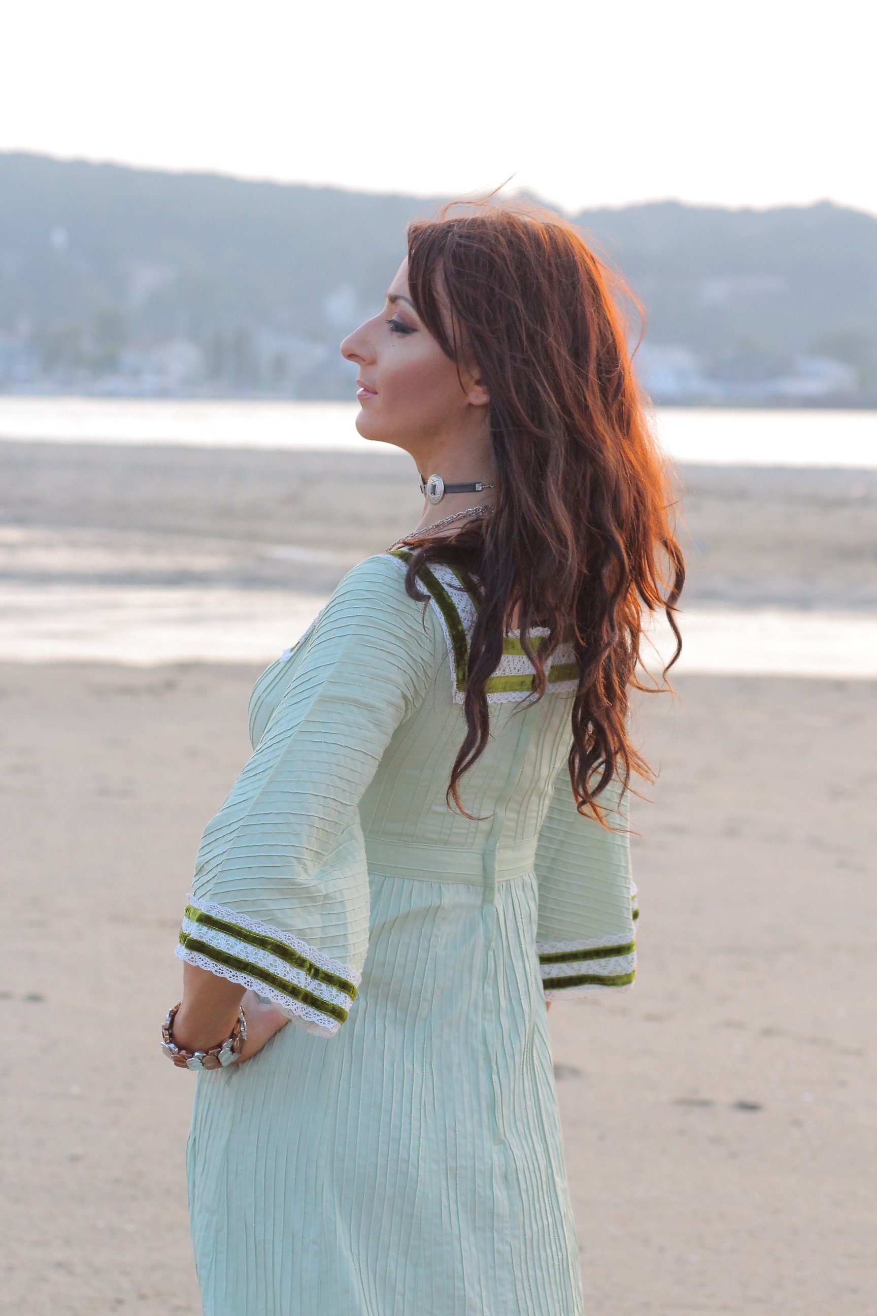 Vintage 60s 70s Boho Hippie Mexican Dress Georgia Charuhas