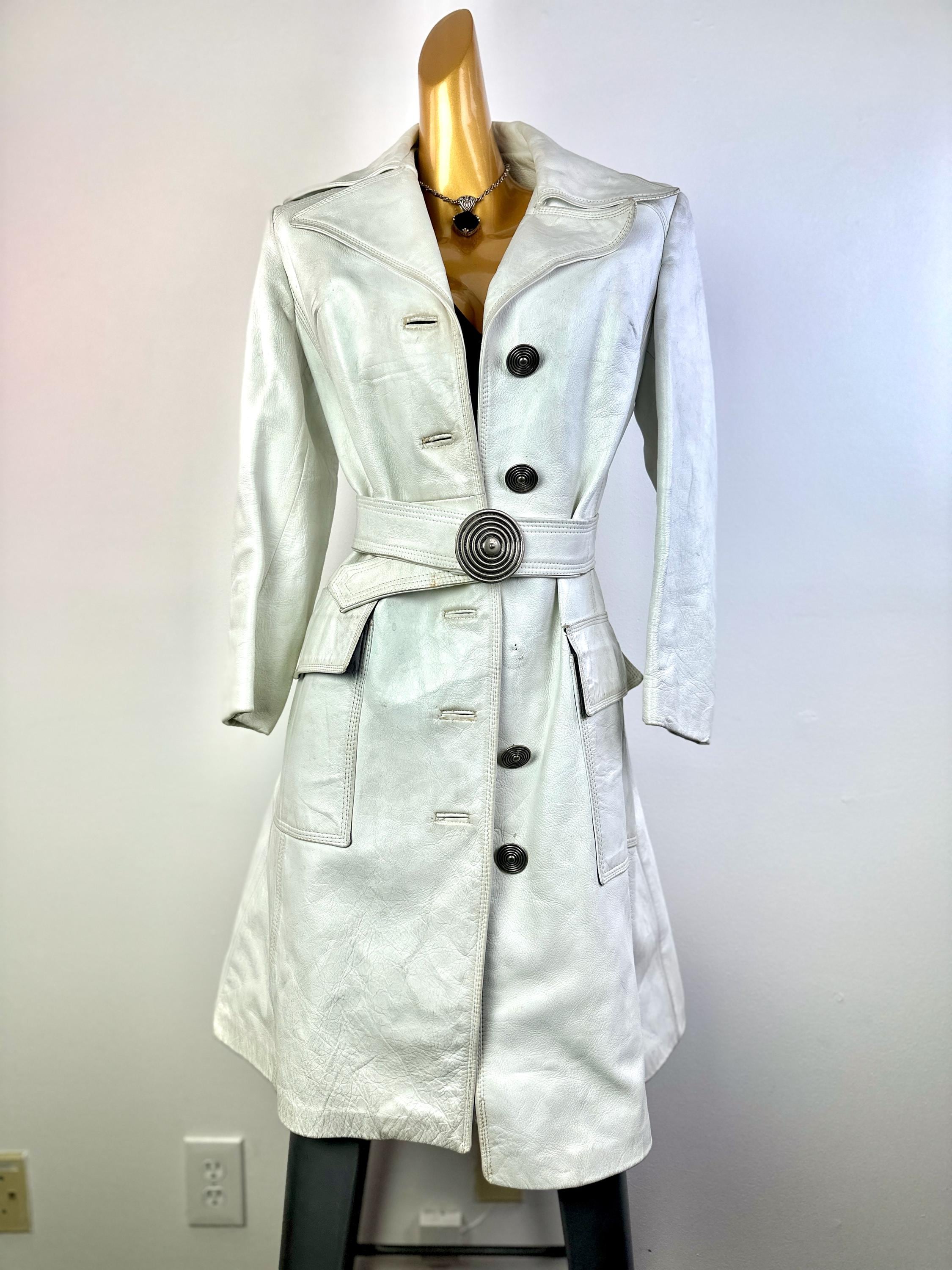 【60s】Euro Vintage Cotton Belted Coat 46 60s】Euro Vintage Cotton Belted Coat 46 0400021812624_CAFE