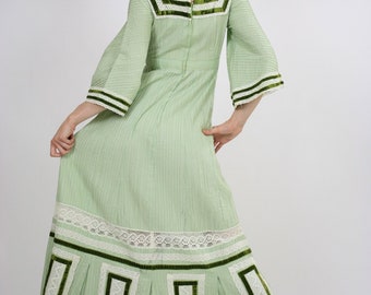 Vintage 60s 70s Boho Hippie Mexican Dress Georgia Charuhas