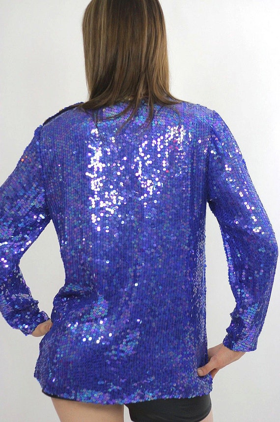 Vintage 80s sequin beaded top tunic Gatsby dress … - image 5