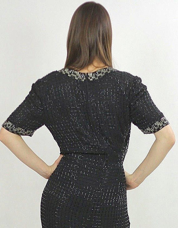 slim fit dress slacks Cut Out Glitter Slim Fit Mini Dress - Black main image 1