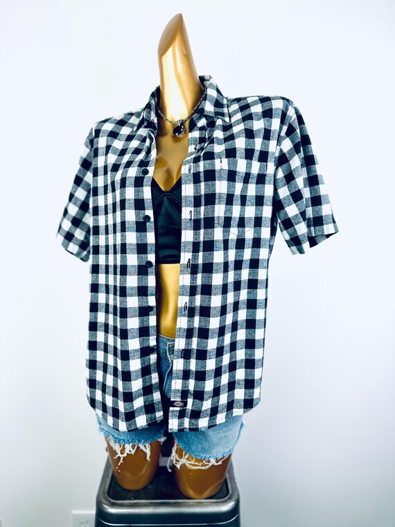 Vintage Mens Flannel Shirt Plaid Button up Flannel 90s Grunge Size