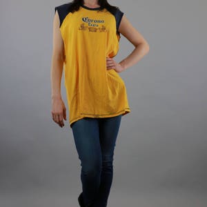 Corona shirt Vintage 90s grunge beer tee graphic sleeveless oversized L