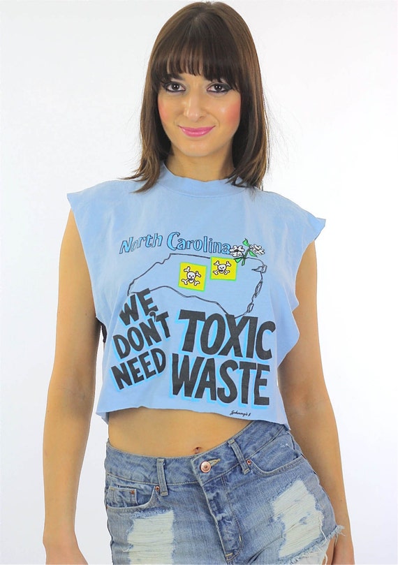 Toxic Waste Tshirt North Carolina Tshirt  Cut off… - image 2