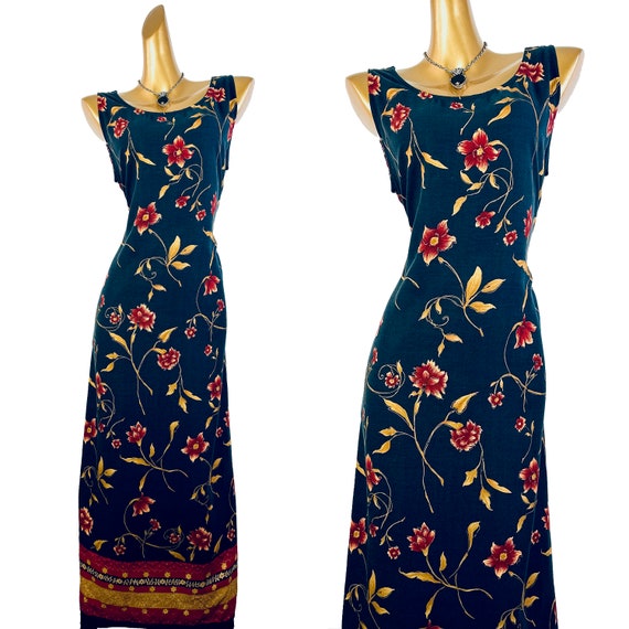 90s cottagecore dress floral babydoll sundress mi… - image 1