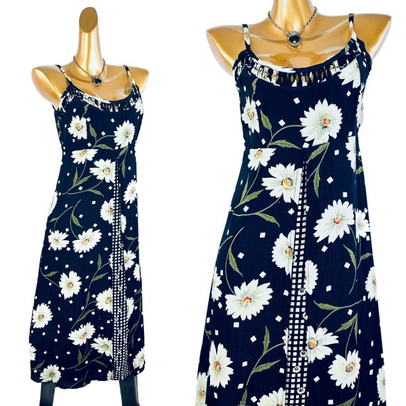 90s grunge dress floral print babydoll sun dress … - image 1