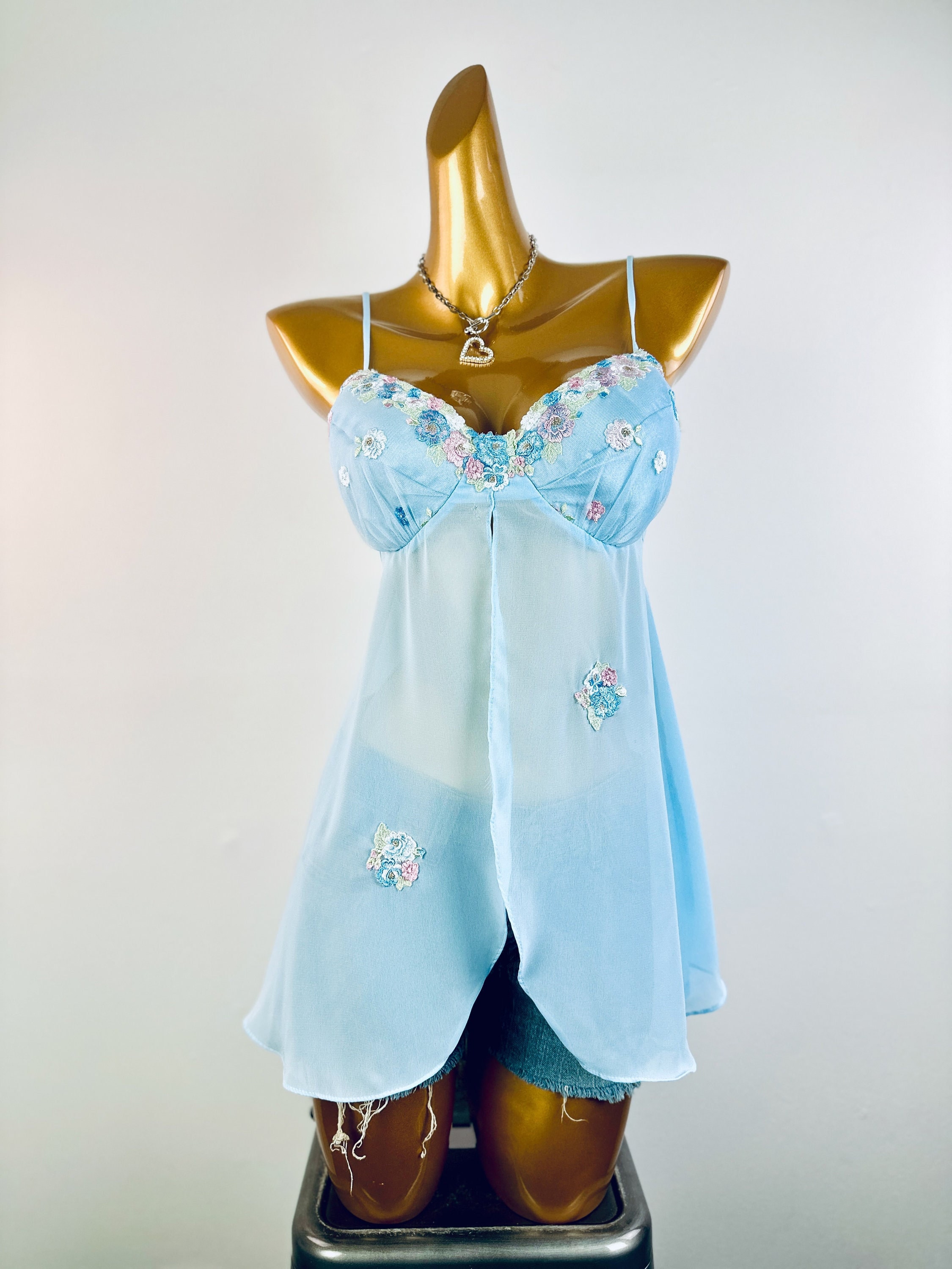 Sheer Blue Babydoll - Etsy