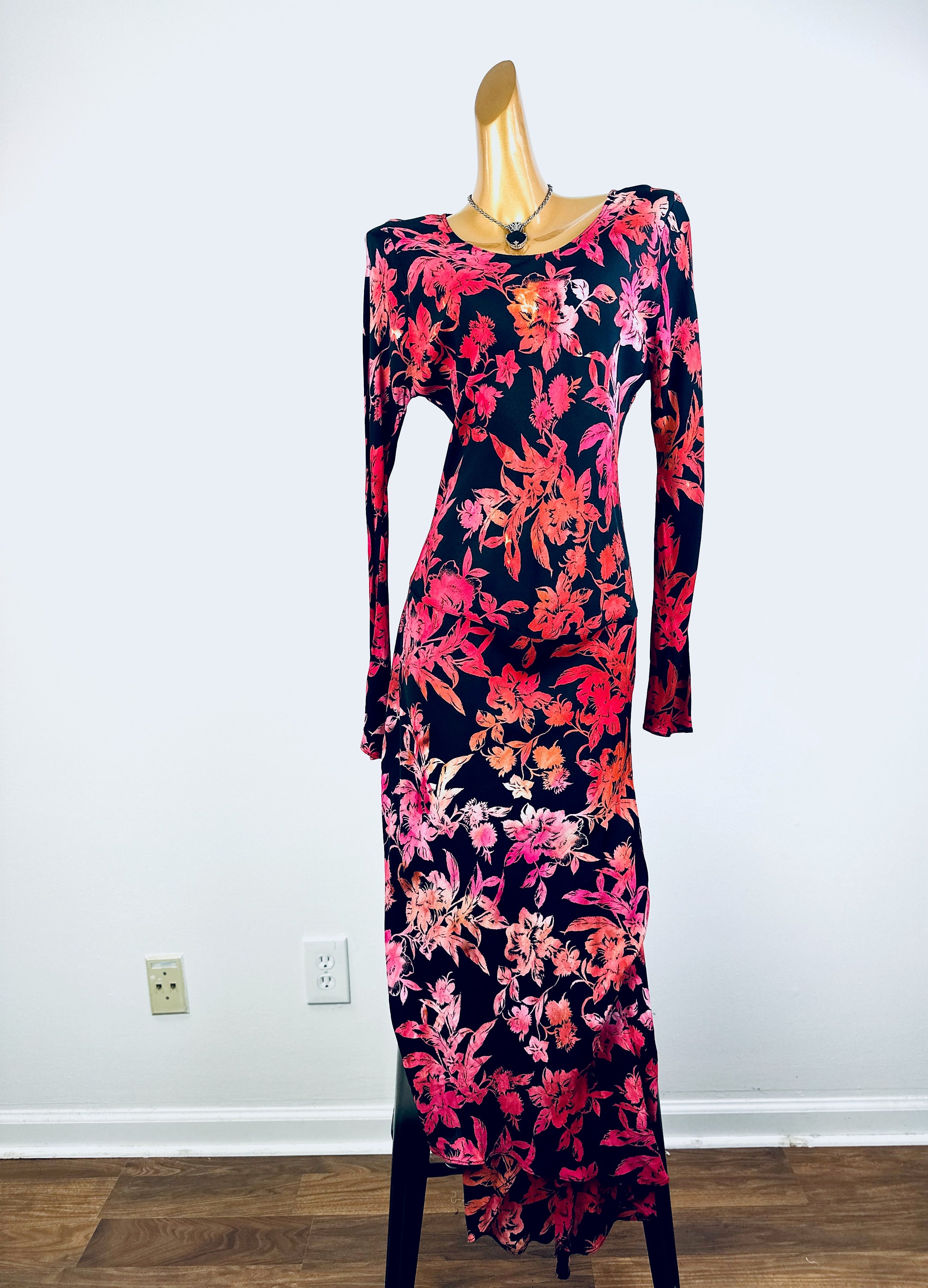 knee length dresses for ladies Vintage 90s Floral Ditsy Laura Ashley Dress