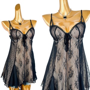 Black Lace Tank Top Camisole, See Through Elastic Lace Cami 