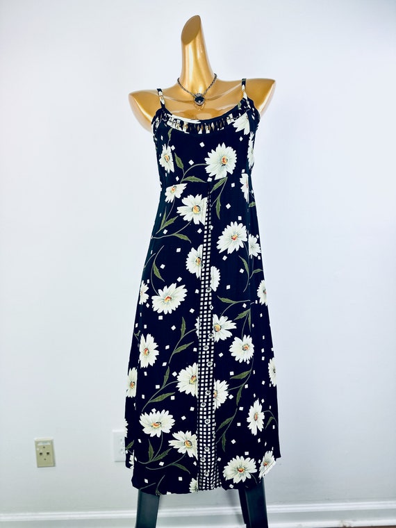 90s grunge dress floral print babydoll sun dress … - image 2