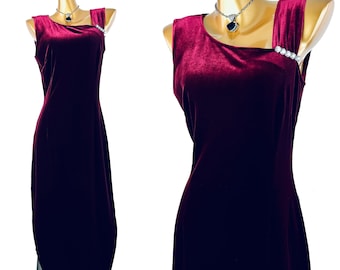 90er Abendkleid rotes Abendkleid Cocktailkleid Party Cocktailkleid Gr. 44