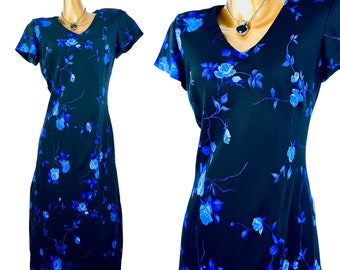 90s cottagecore dress goth floral babydoll sundress midi length size 10P