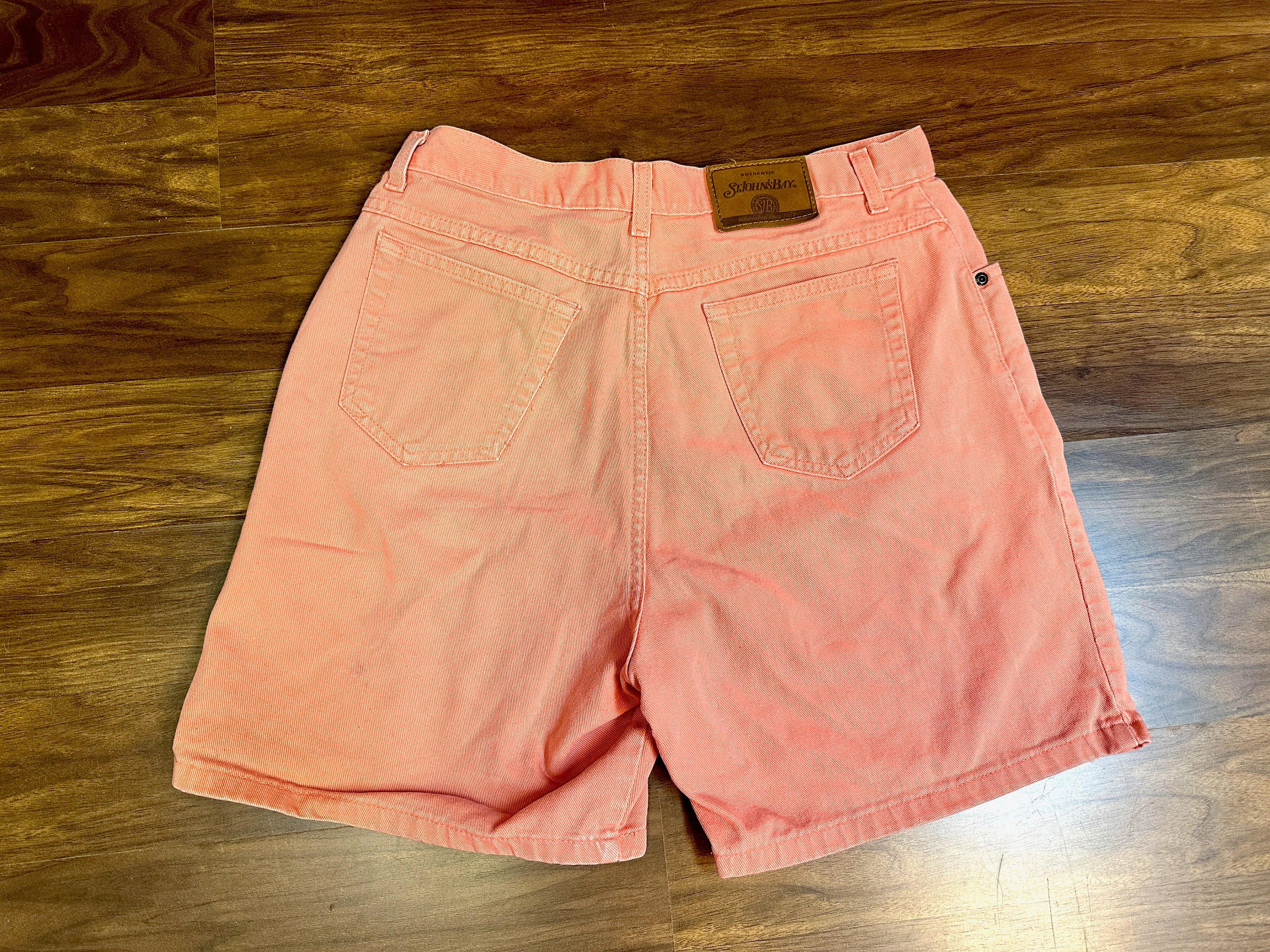 Bright Orange Jean Shorts Vintage 80s High Waisted Denim Shorts