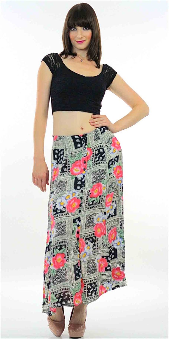 Gypsy Maxi skirt Grunge skirt Floral skirt Hippie… - image 4