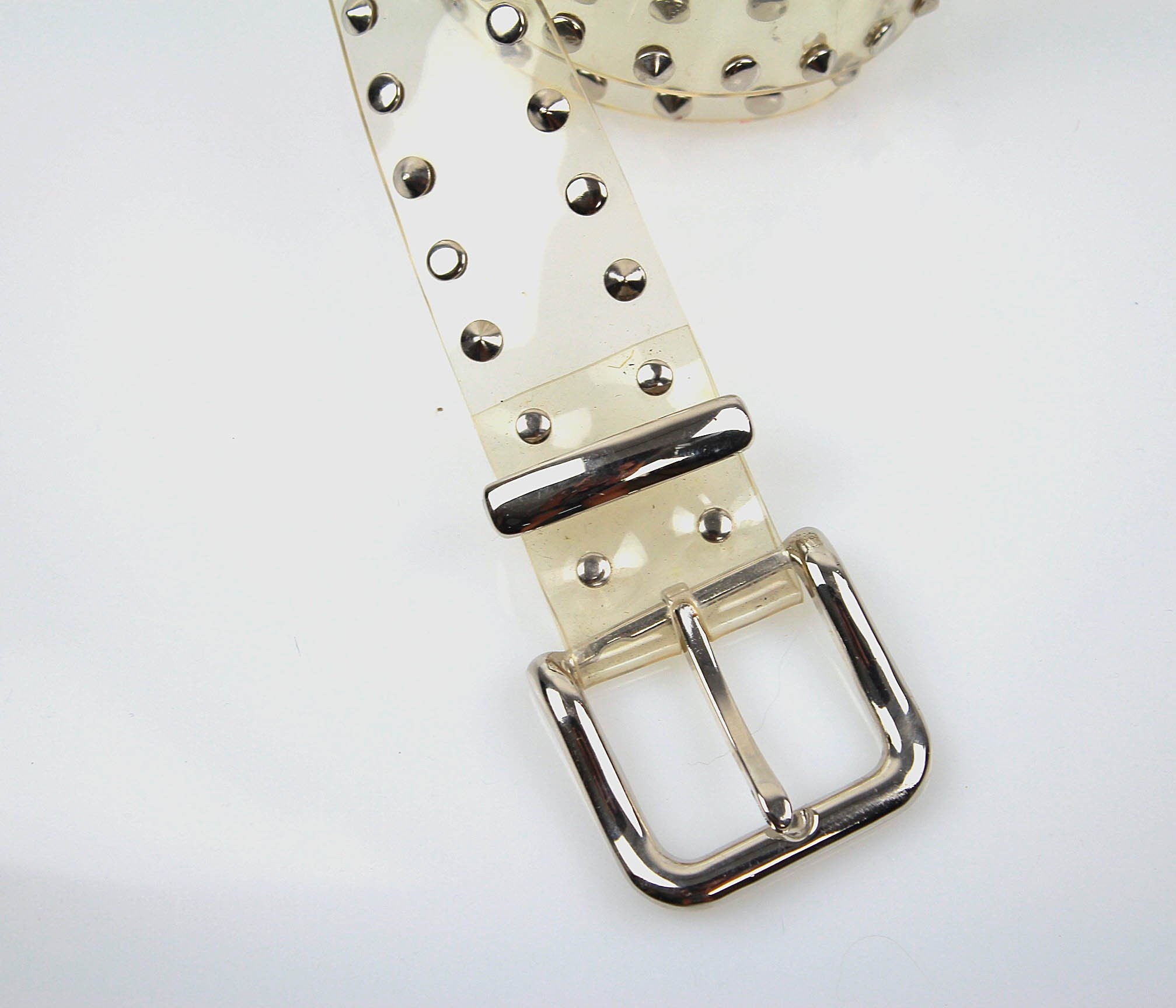 70s Rocker Belt Vintage 70s Rocker Studded Transparent Vinyl Belt - Etsy