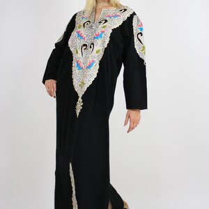 Vintage 70s Hippie Caftan Turkish Embroidered