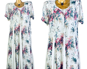 90s floral dress cottagecore boho maxi dress empire waist babydoll sun dress