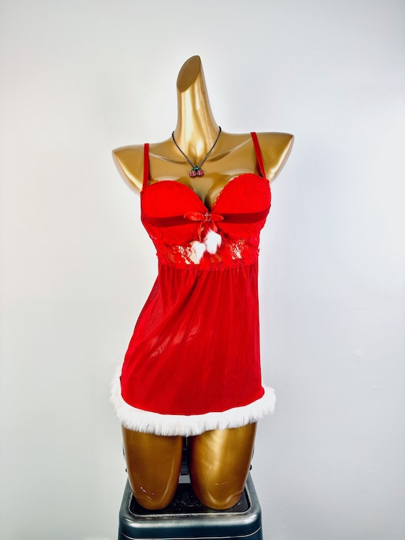 Abito sottoveste babydoll lingerie natalizia, vestito per le feste - Etsy  Italia