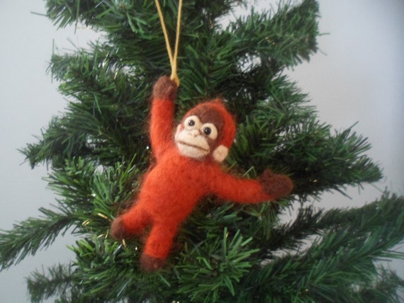 baby orangutan ornament