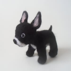 Needle Felted Puppy French Bulldog Pepper