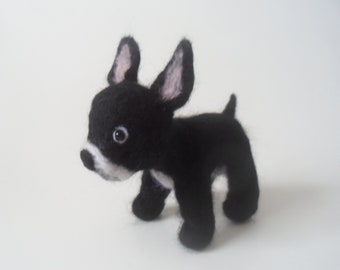 Needle Felted Puppy French Bulldog Pepper