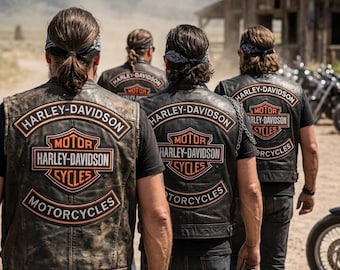 Harley-Davidson 3-piece biker patch set
