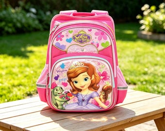 Pink Sofia the First Backpack | Kids Princess School Backpack