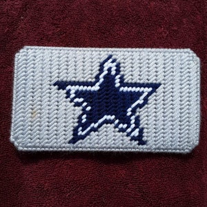 Handmade Plastic Canvas Needlepoint Dallas Cowboys Eyeglass Case