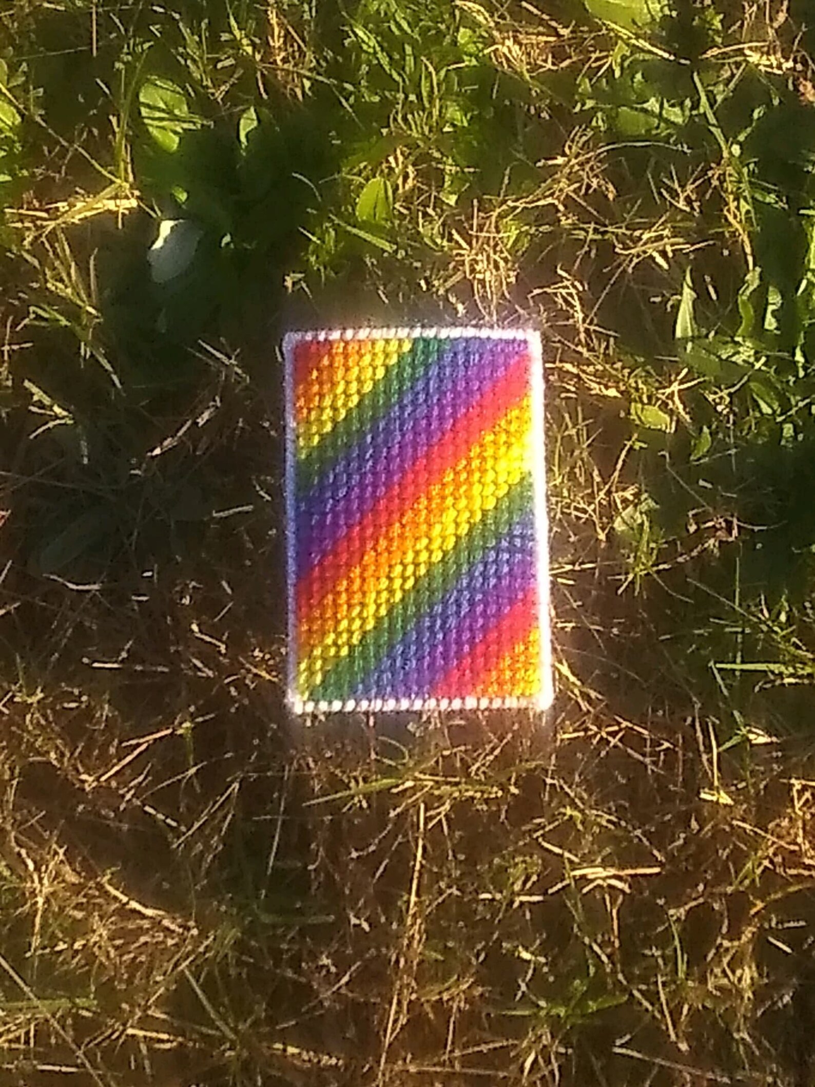 Plastic Canvas Rainbow Gift Card Holderhandmade Rainbow Gift Etsy