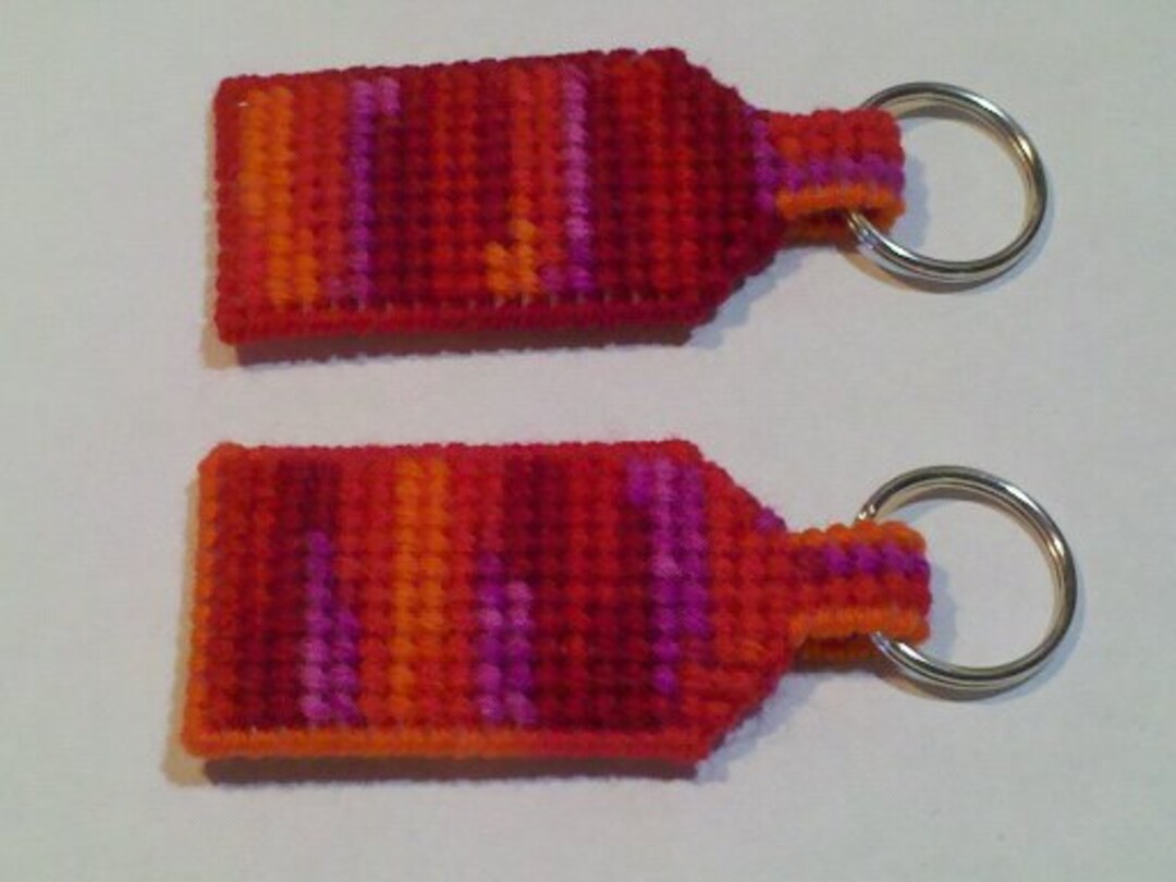 Handmade Plastic Canvas Keychains Etsy