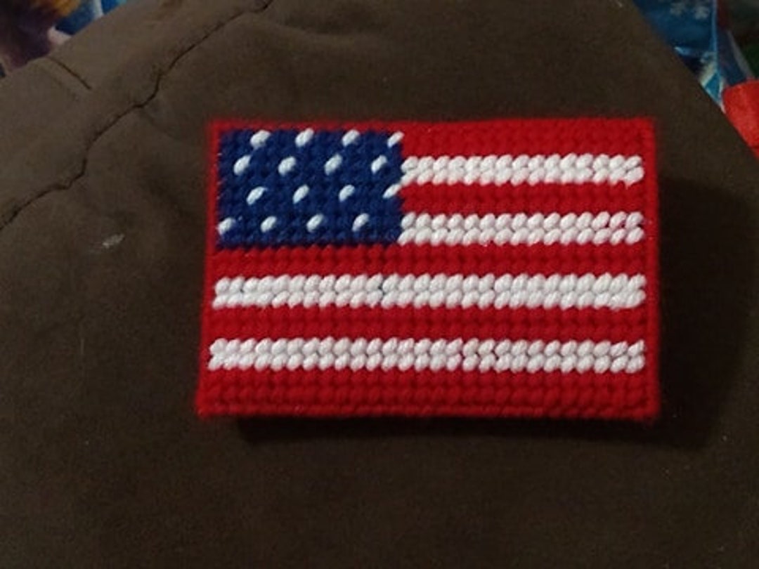 Plastic Canvas American Flag Gift Card Holder Pattern, USA Flag Gift