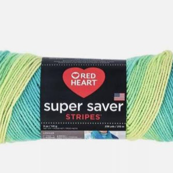 1 skein 5 oz Red Heart Retro Stripe