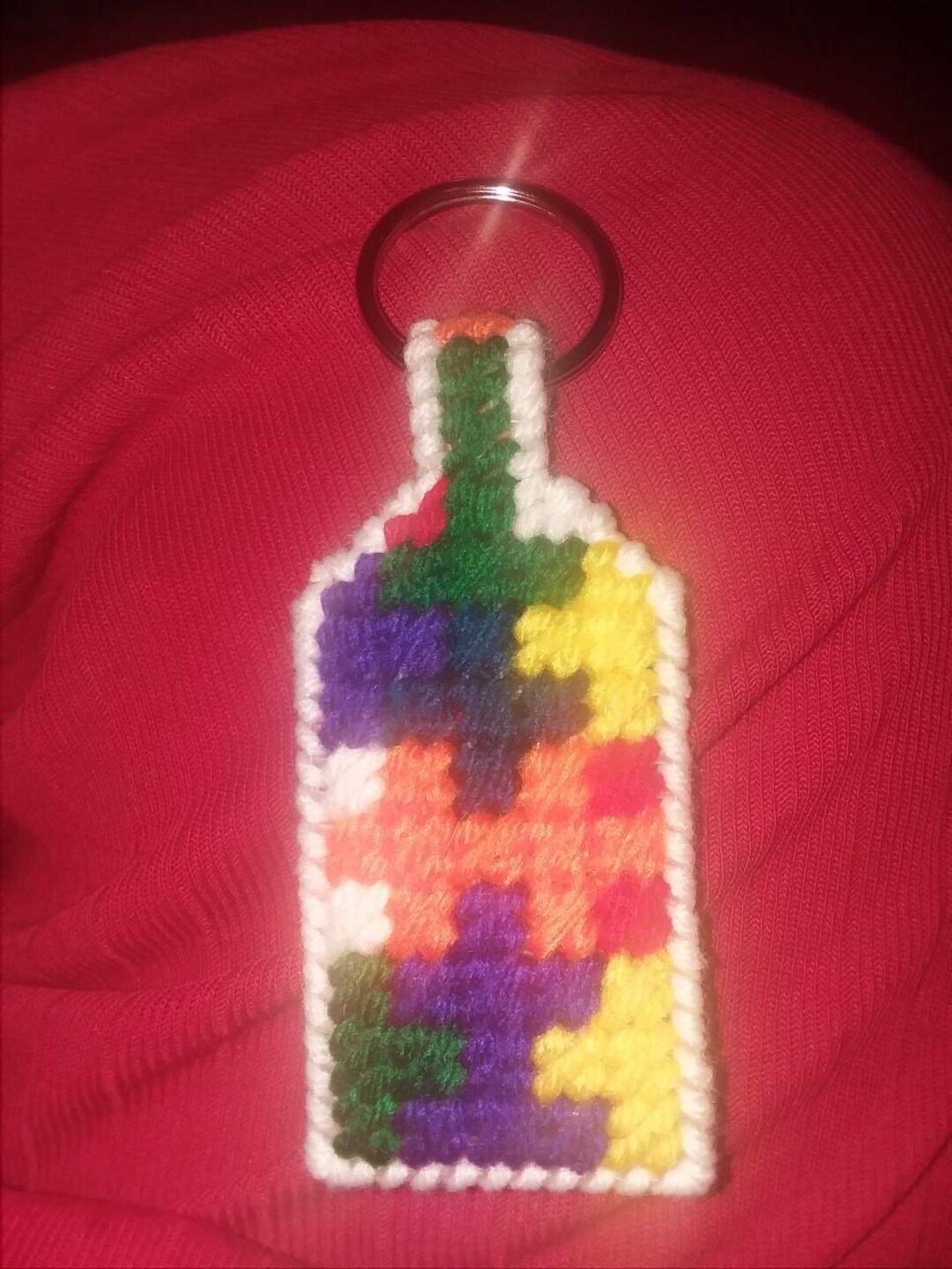 Handmade Plastic Canvas Jigsaw Puzzle Keychain Etsy