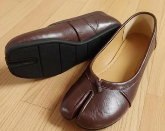 Soft Tabi Flats | Low Heel Slip-On Shoes | Minimalist Ballet Flats | Comfortable Everyday Footwear