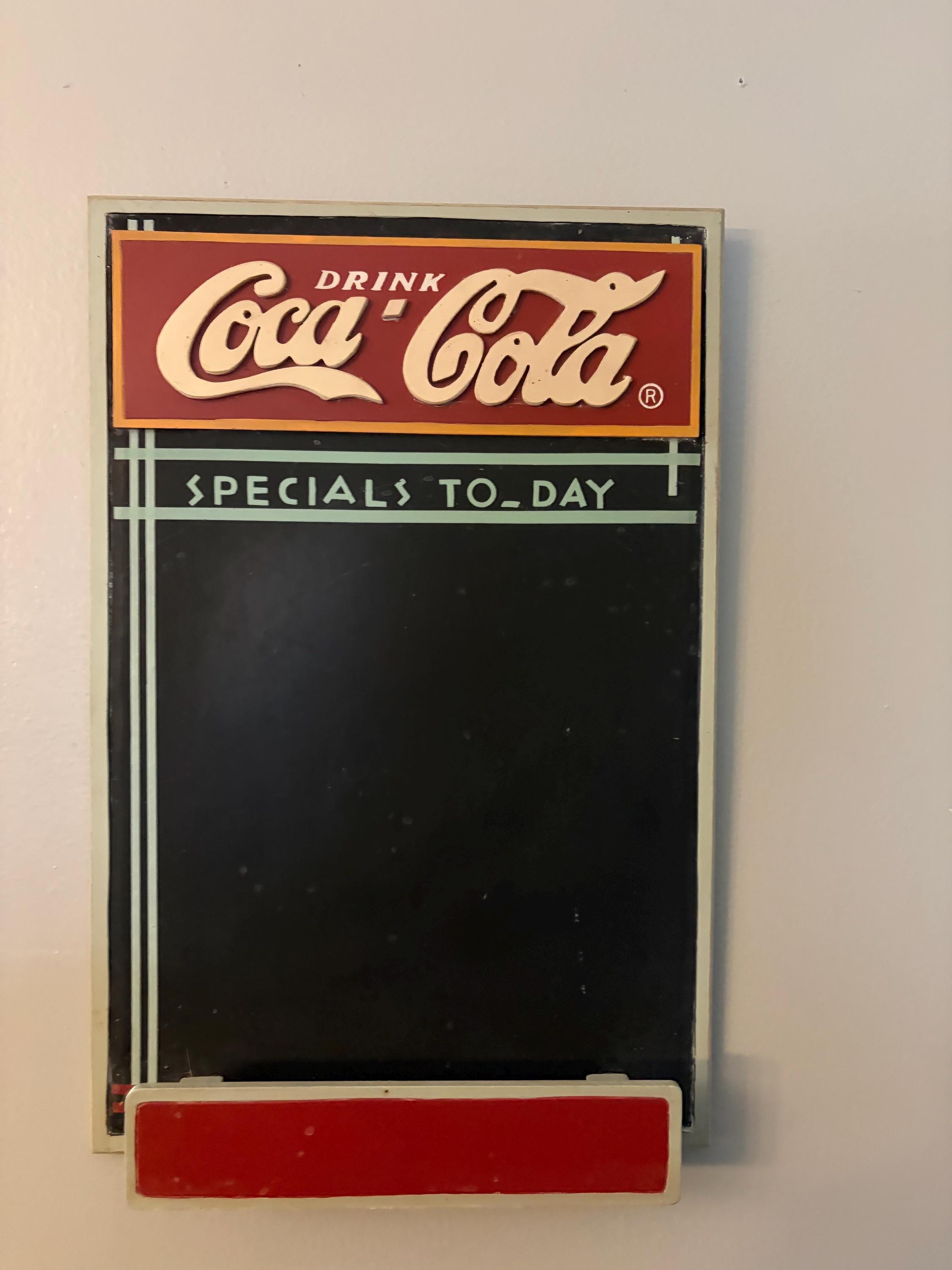Vintage Coca Cola Menu Board - Etsy