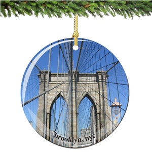Décoration de Noël en porcelaine pour pont de Brooklyn