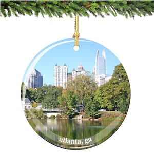 Atlanta, Georgia Porcelain Christmas Ornament Decoration